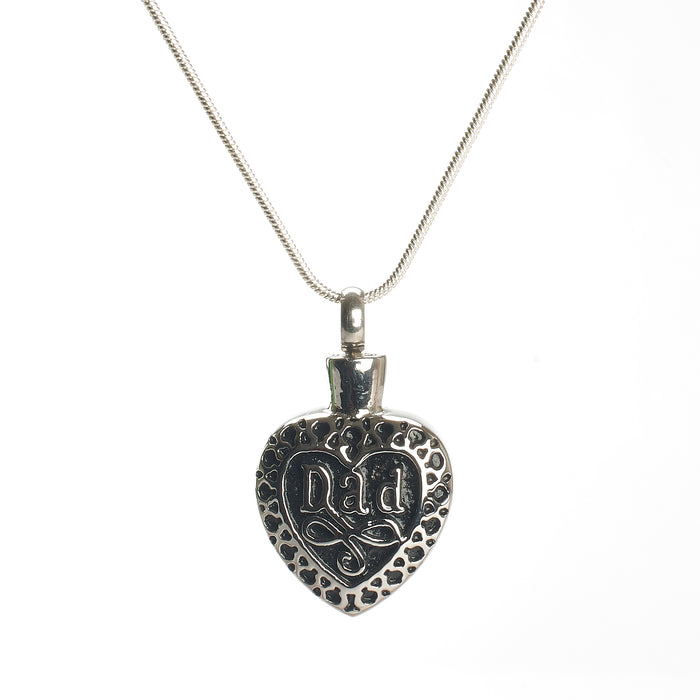 Cremation pendant - Family - Dad in Heart Celtic Design