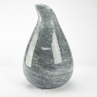 Cremation Urn - Large Luxury Grey Marble Teardrop