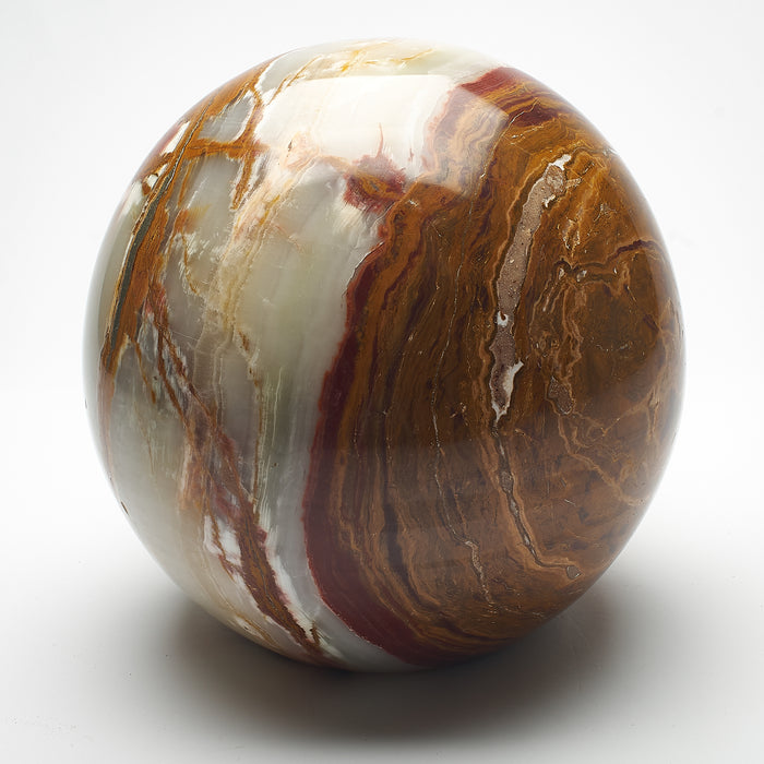 Cremation Urn - Large Luxury Marble Earthy Tones Sphere