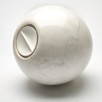 LAST WHITE LEFT Cremation Urn - Large Luxury Marble White Sphere