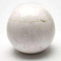 LAST WHITE LEFT Cremation Urn - Large Luxury Marble White Sphere