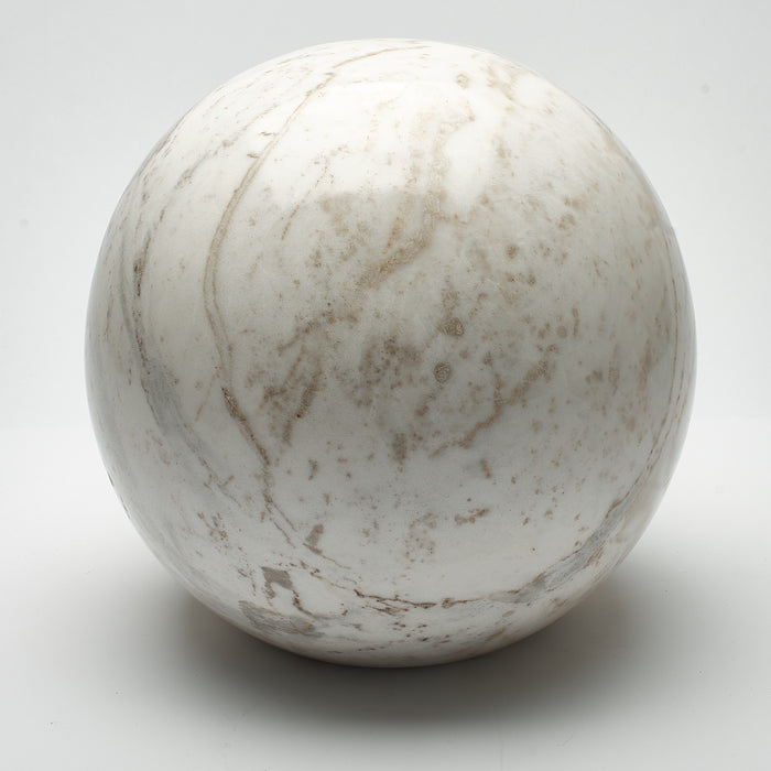 Cremation Urn - Large Luxury Marble White Speckled Sphere