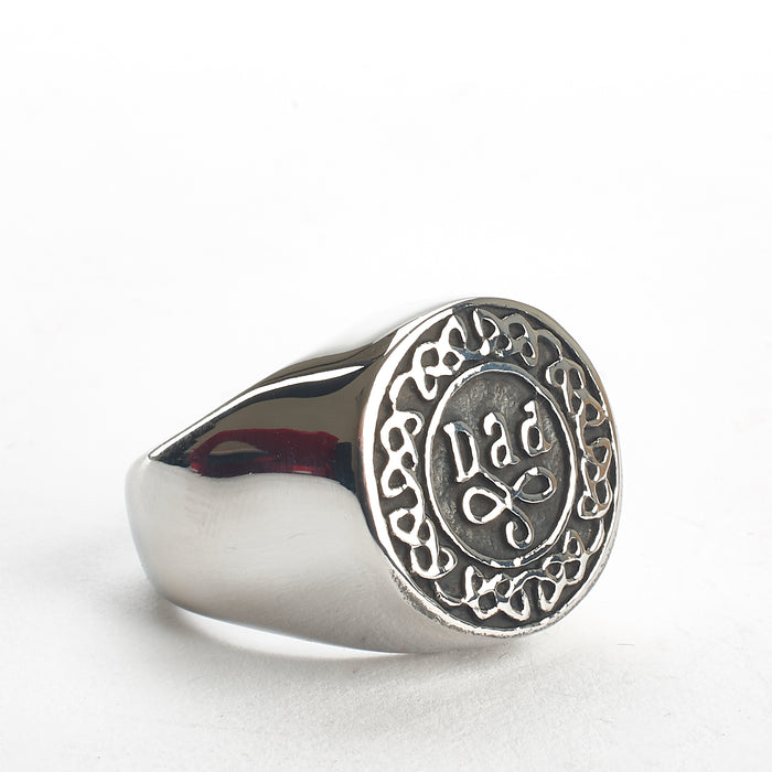 Cremation Ring - Family - Silver with Celtic Filigree - Dad