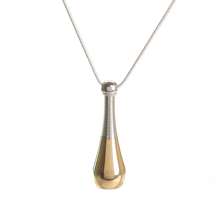 Cremation Pendant - Tapered Bottle Silver/Gold