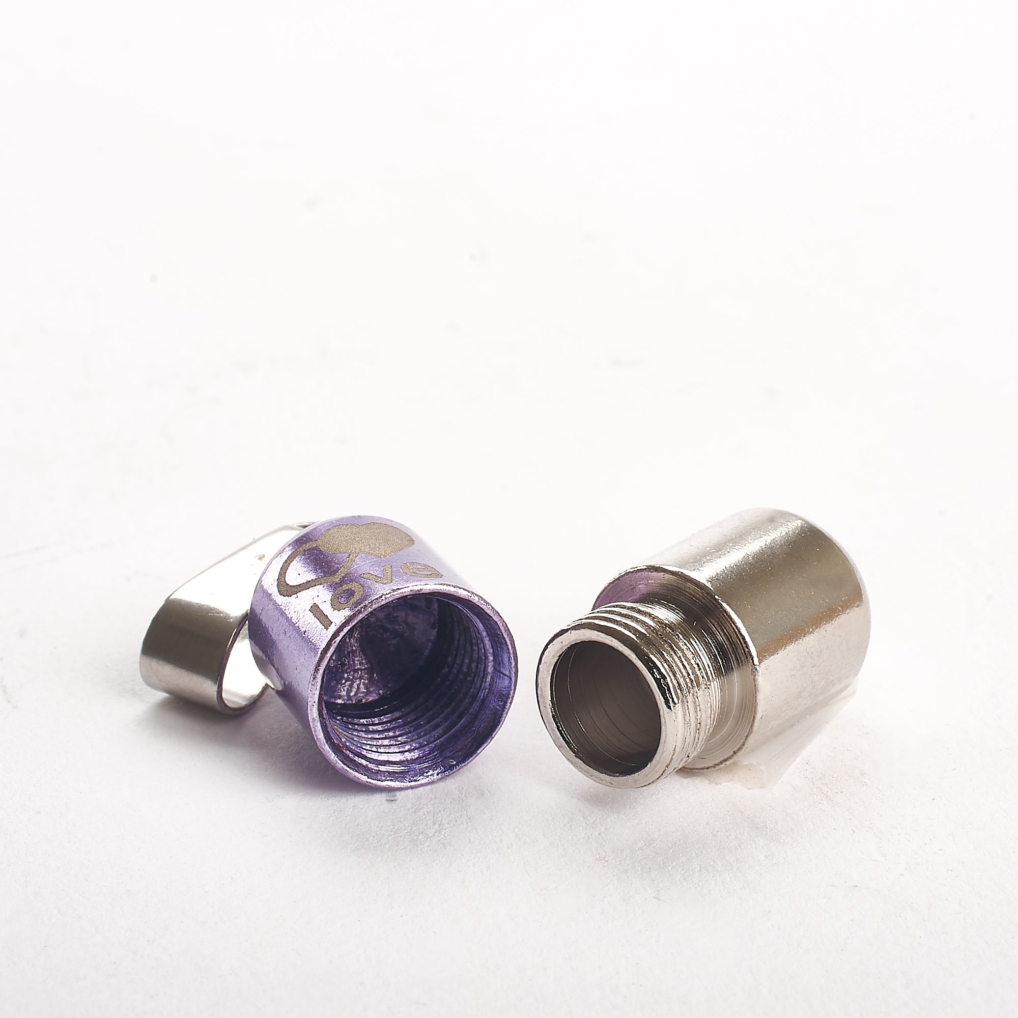 Cremation Pendant - Capsule Purple/silver