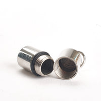 Cremation Pendant - Small Silver Capsule - Black