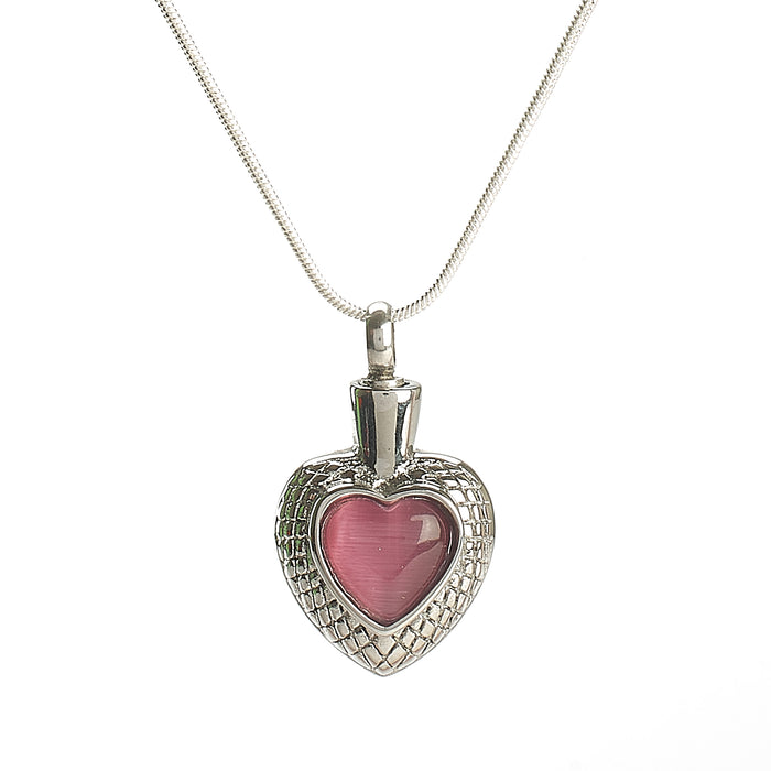 Cremation Pendant - Small Celtic Heart- Dusty Pink