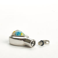 Cremation Pendant - Murano Teardrop - Muli Colour