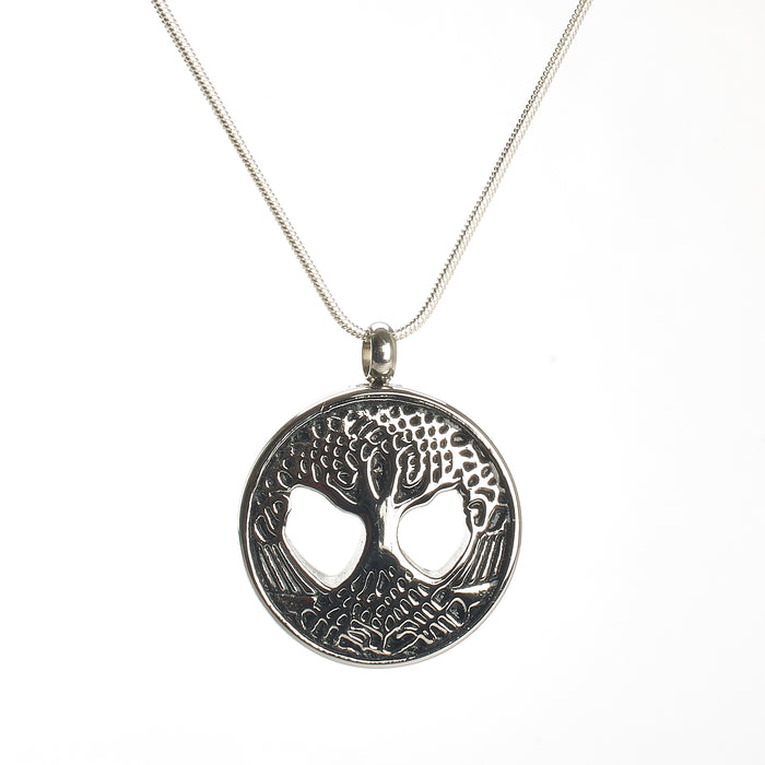 Cremation Pendant - Tree of Life - Celtic Black Accents