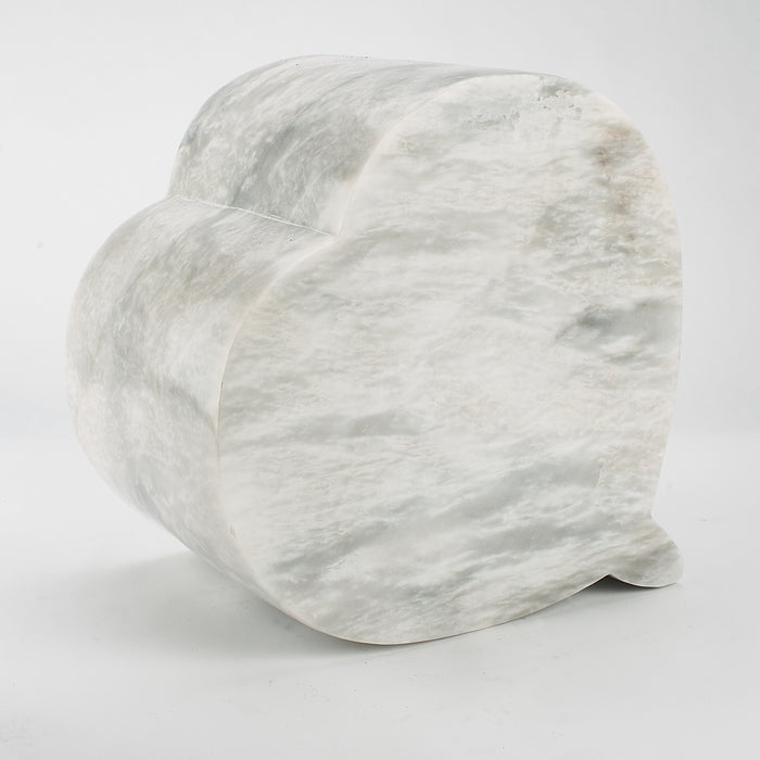 Cremation Urn - Large Luxury Marble Grey Heart
